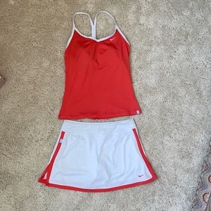 Nike Dri-Fit Racerback Tank and Matching Tennis Skirt Size M